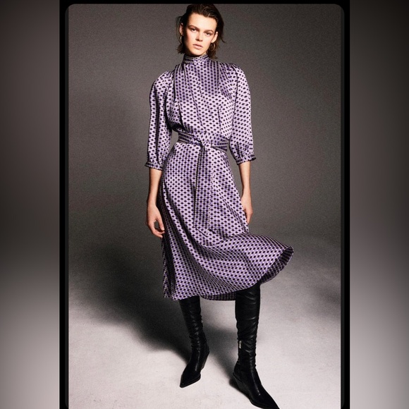 Zara Midi Dress with Ties - Picture 2 of 10